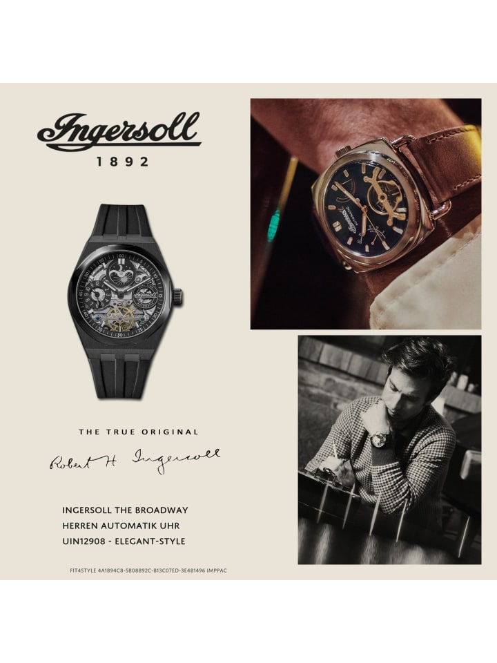Ingersoll Armbanduhr Ingersoll The Broadway schwarz groß (ca. 43mm) günstig kaufen onesize