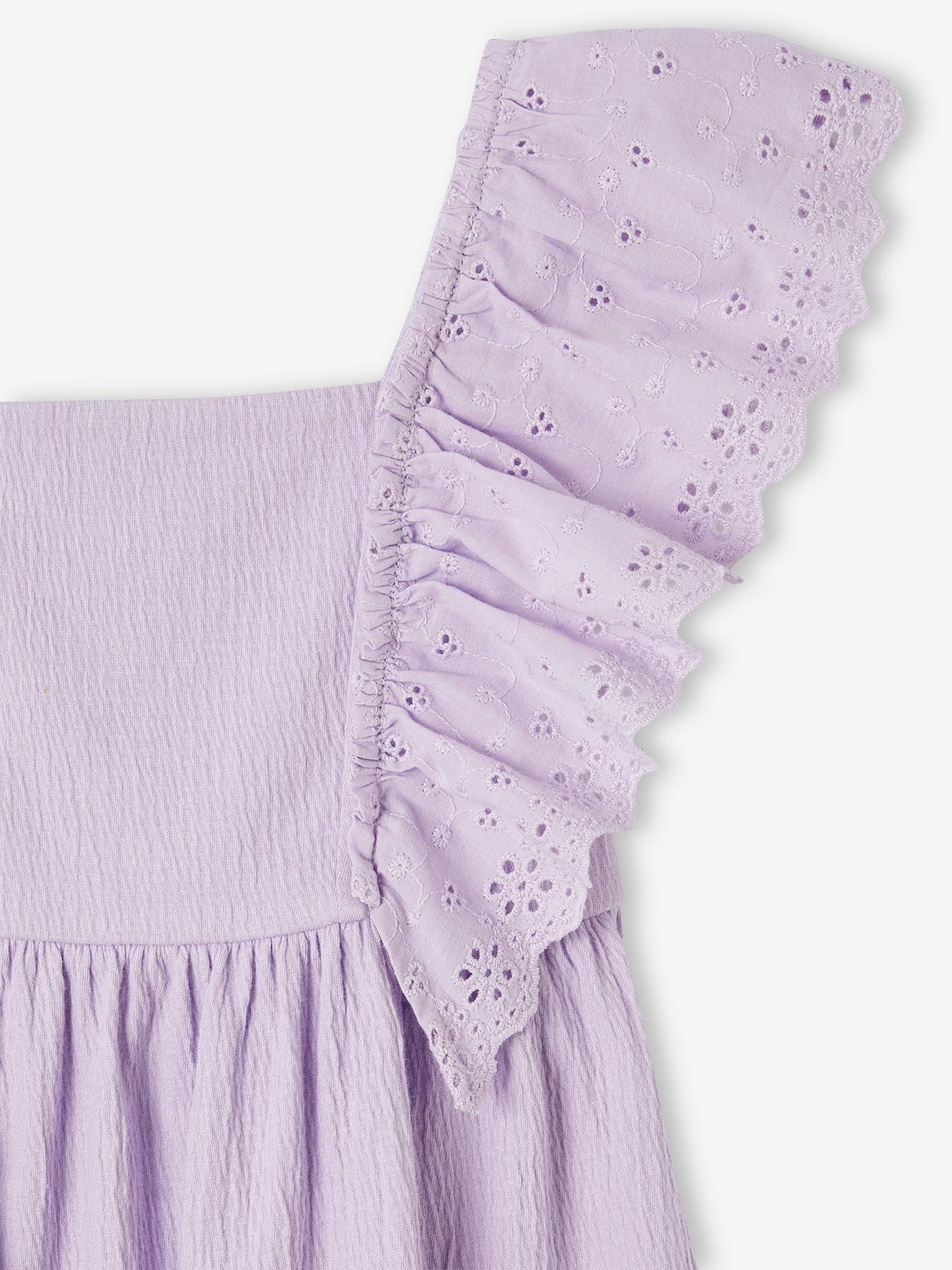 Vertbaudet Mädchen Volantkleid Oeko-Tex - lavandel