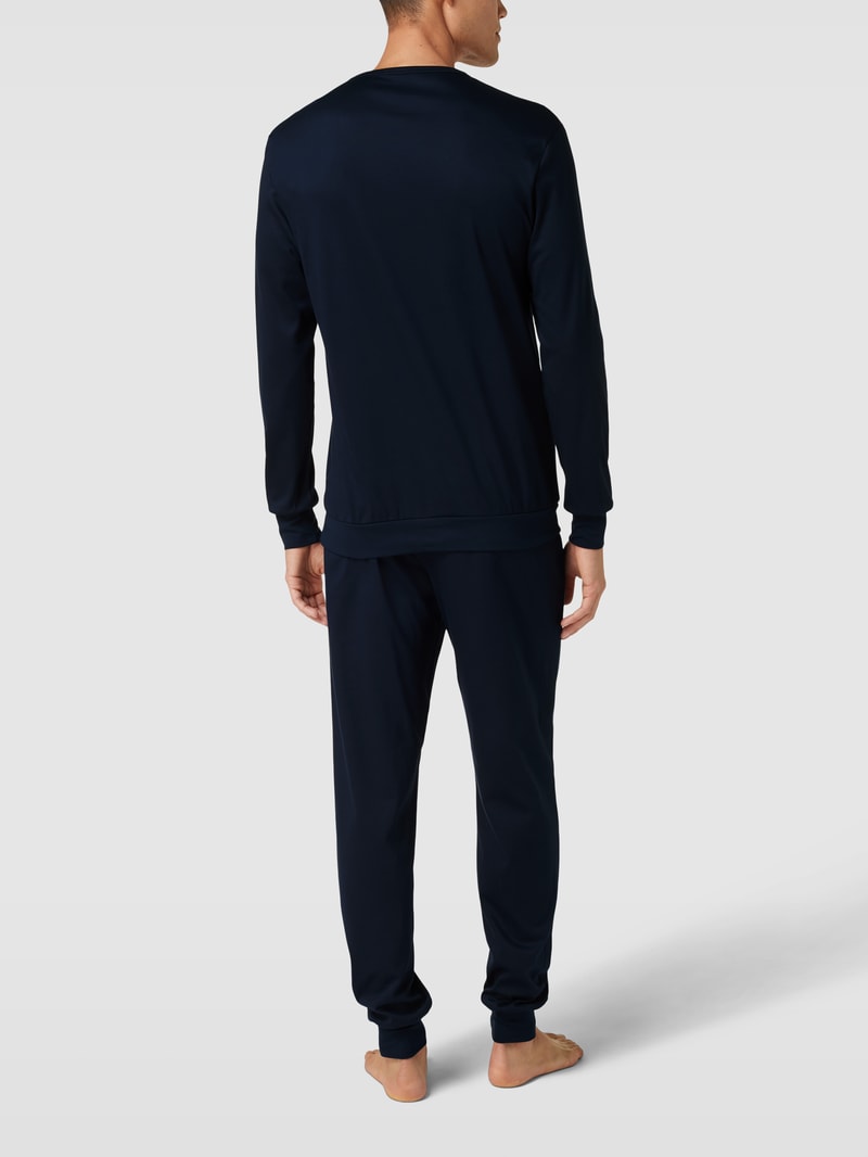 Pyjama aus Baumwolle Modell 'Relax Comfy Pyjama' in dunkelblau
