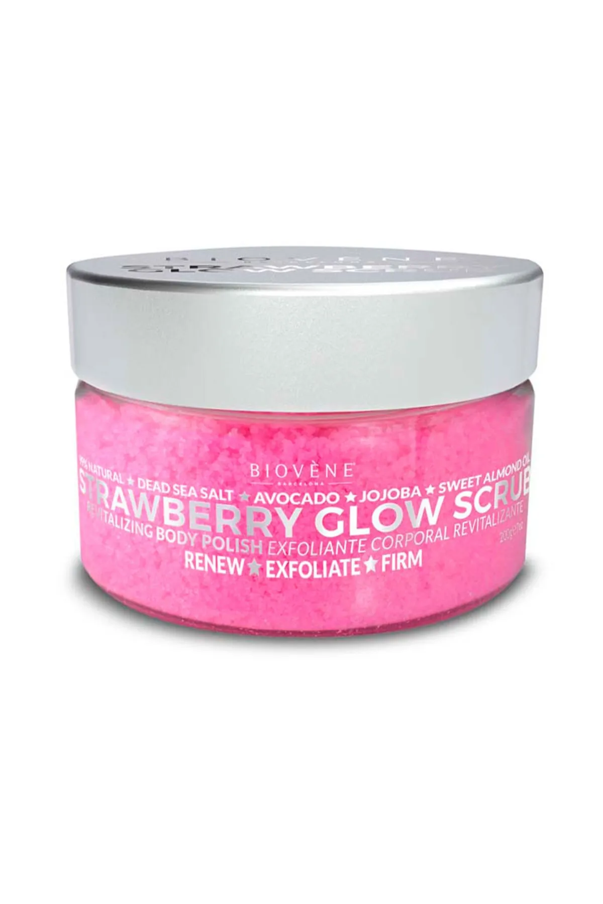 BIOVENE  Strawberry Glow Scrub Revitalisierendes Körperpeeling 200 Gr 200 g