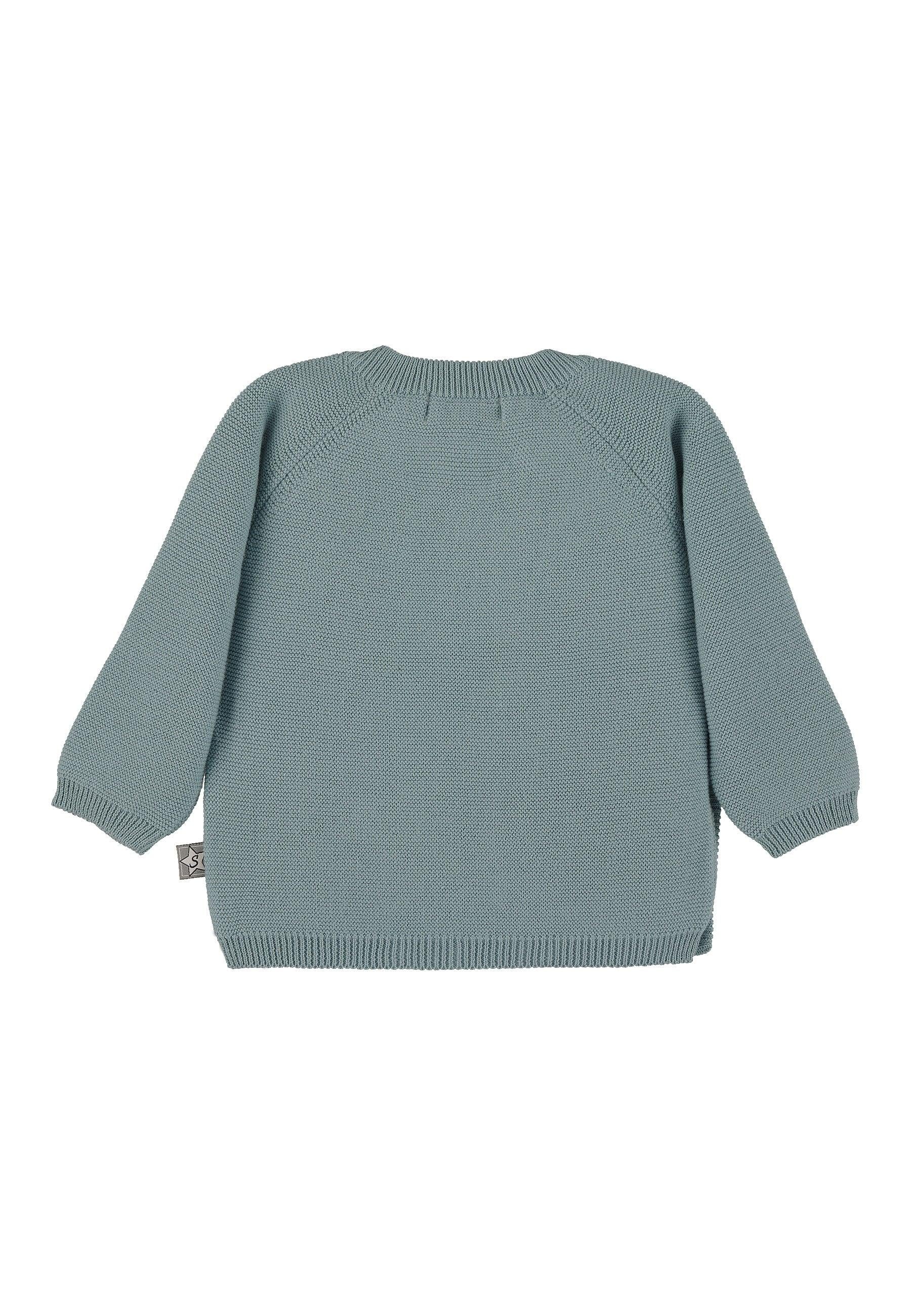 GOTS Strick-Jacke uni in Grün, Marine oder Grau