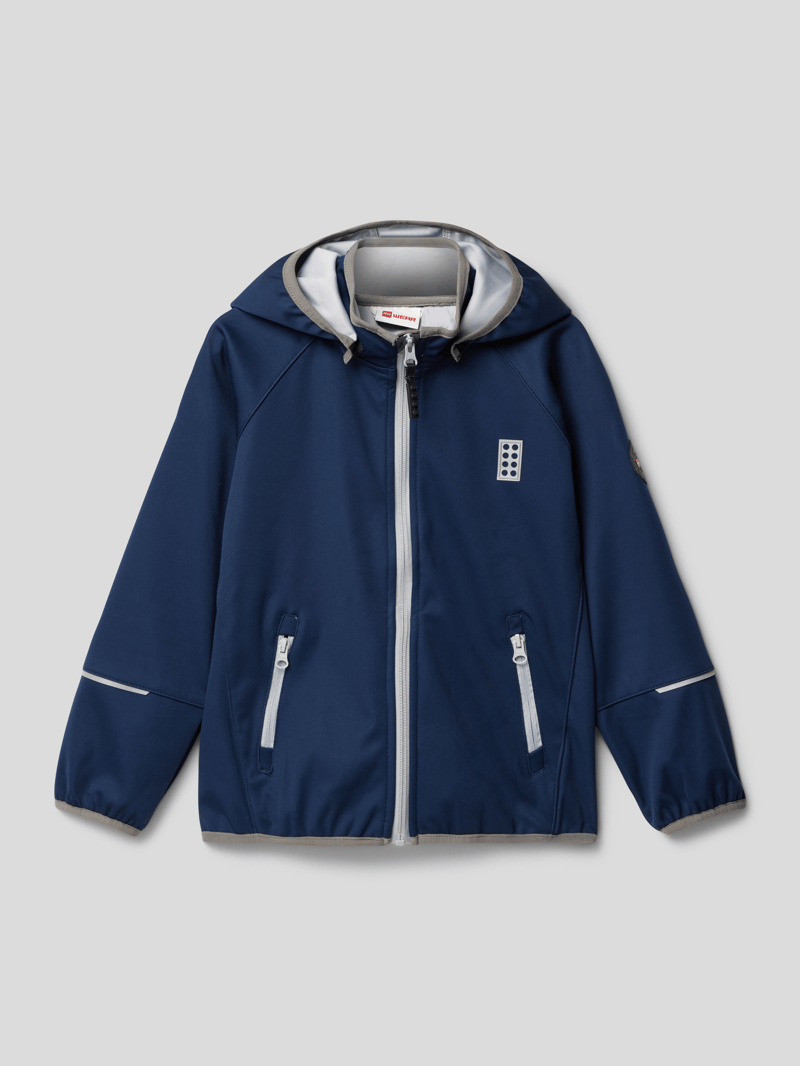 Softshell-Jacke mit abnehmbarer Kapuze Modell 'SEFRIT 200' in marineblau