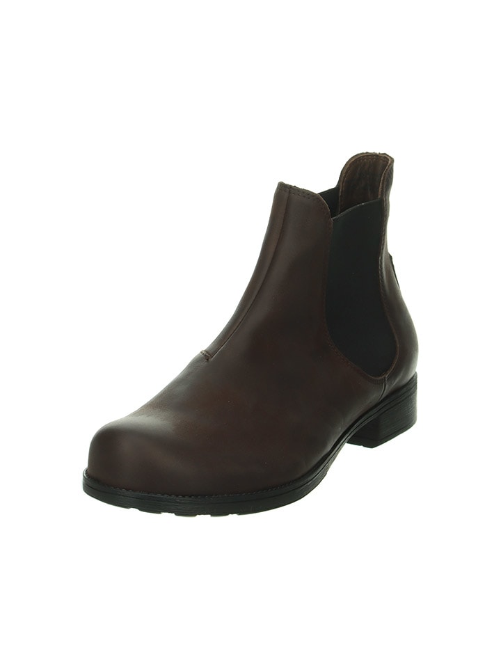 Think! Leder-Chelsea-Boots in Braun günstig kaufen