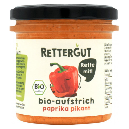 Rettergut Bio Aufstrich Paprika Pikant 135G