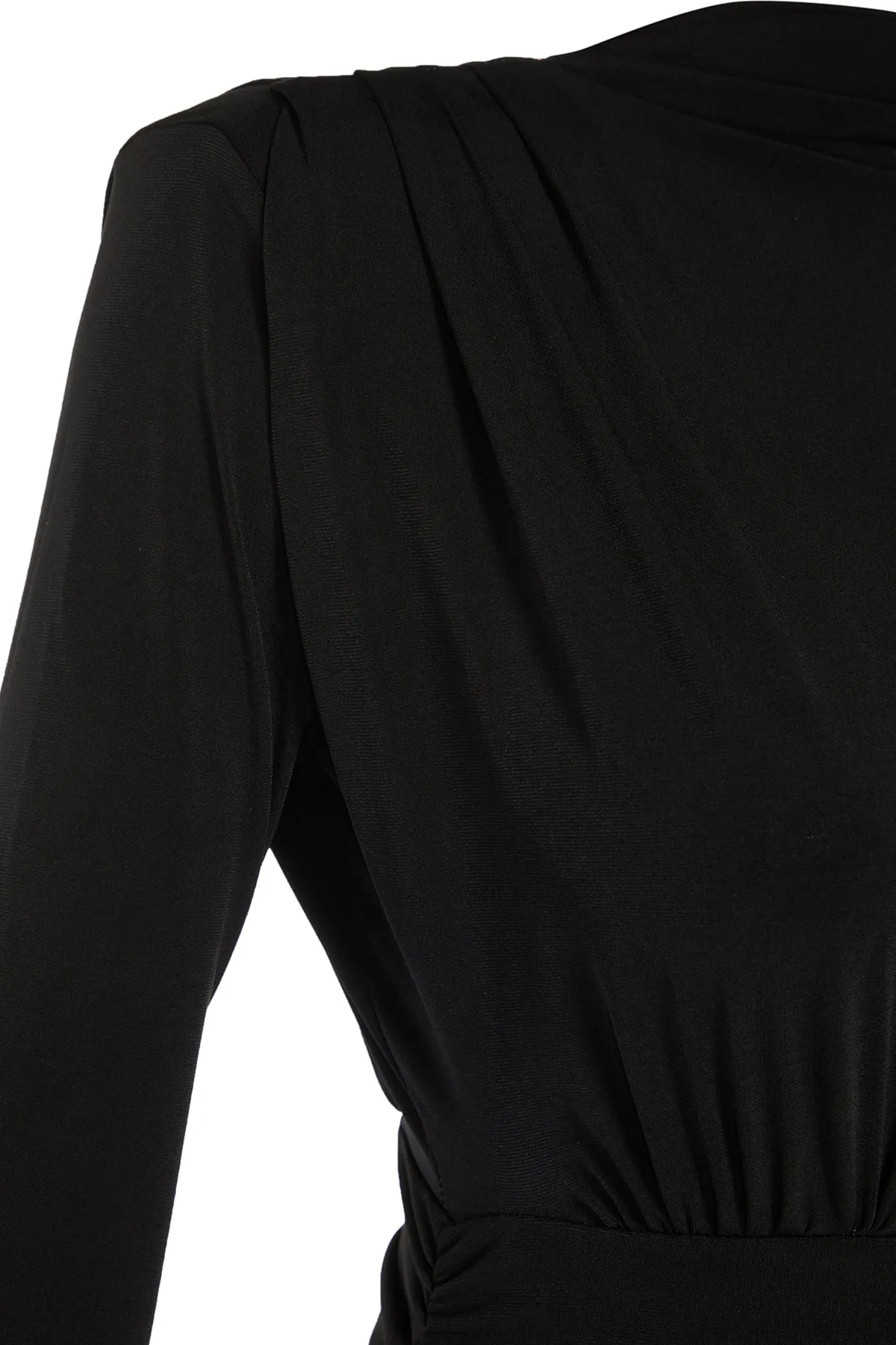 Trendyol Collection  Schwarzer Strick-Body mit Druckknöpfen TPRAW23BD00048