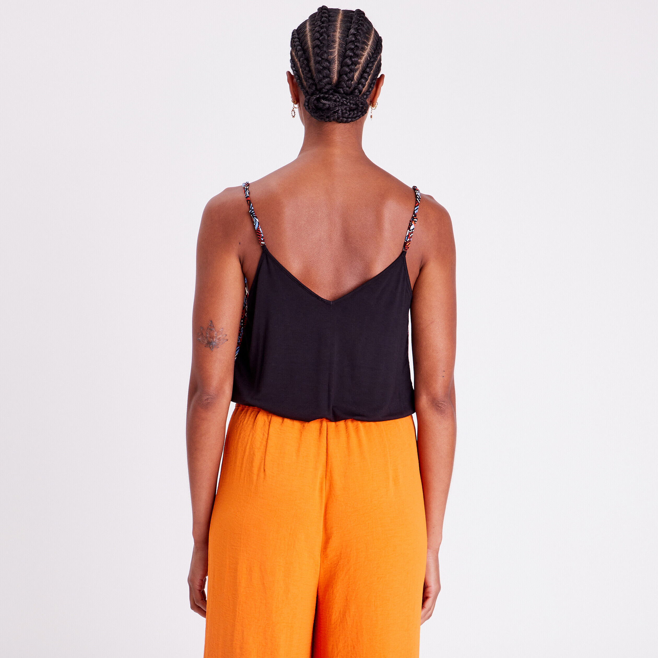 Débardeur avec détails bijoux noir femme | Cache Cache