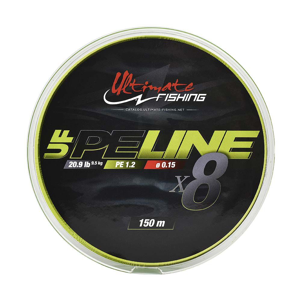 Ultimate Fishing UF PE LINE X8 CHARTREUSE geflochtene Schnur 150 m