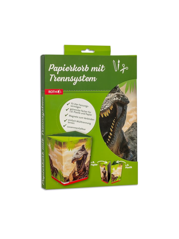 ROTH Papierkorb Tyrannosaurus in Grün günstig kaufen onesize
