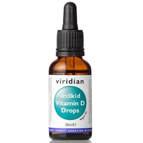 Viridian Viridikid D-vitamin, D-vitamin til børn, Dråber