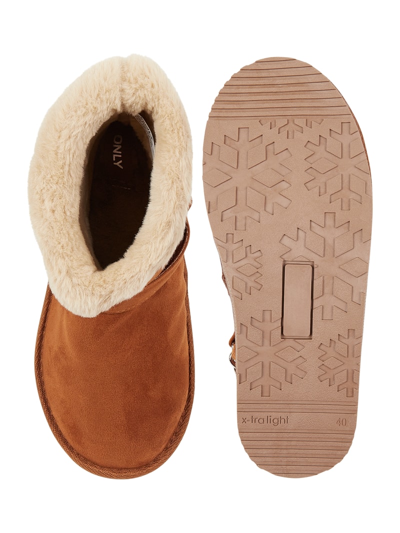 Boots in Leder-Optik Modell 'Breeze' in cognac
