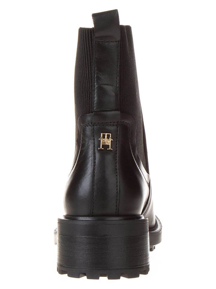 Tommy Hilfiger Shoes Leder-Chelsea-Boots in Schwarz günstig kaufen