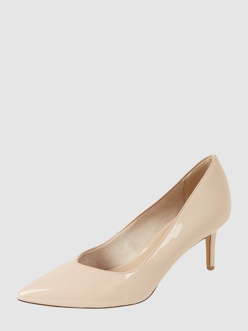 Pumps in Lack-Optik in beige