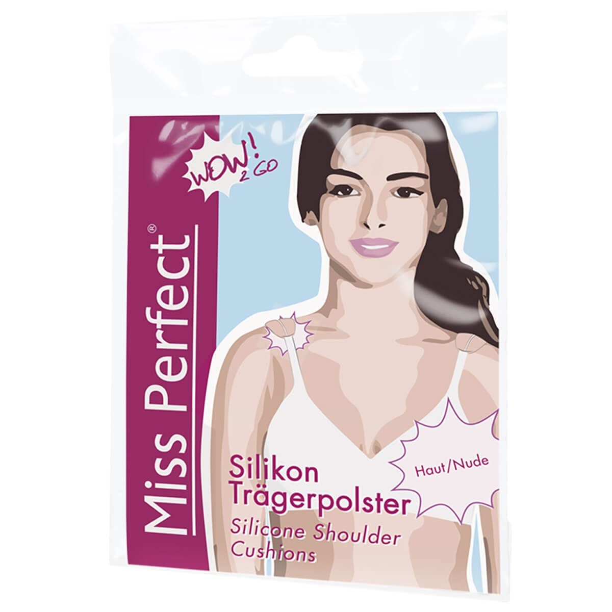 Miss Perfect BH-Träger W2G400023456710, Trägerpolster Baumwolle oder Silikon in Schwarz Weiß Haut Transparent