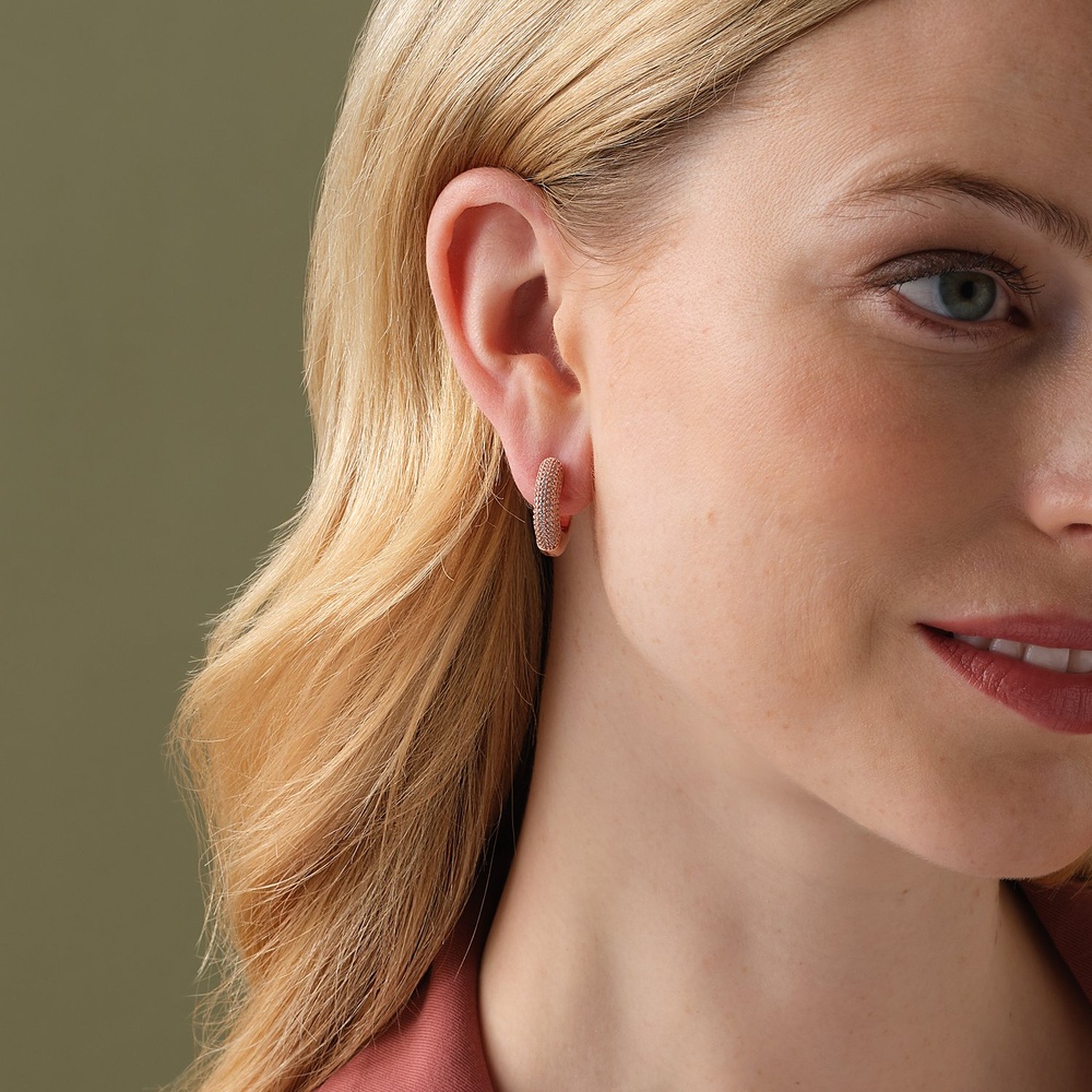 Jette Créoles 925 Argent Boucles d'oreilles