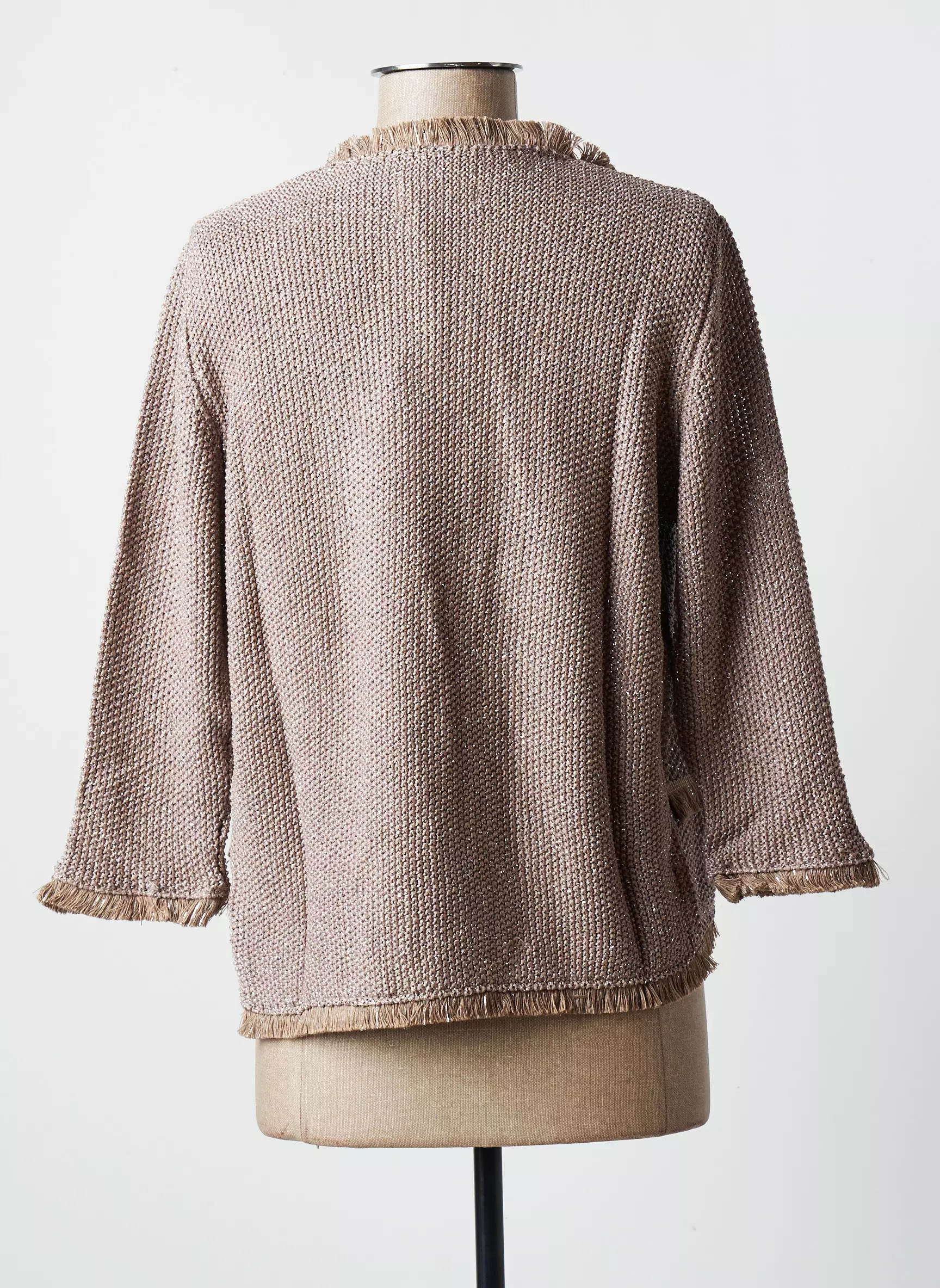 Blanc Boheme Cardigans Femme couleur marron