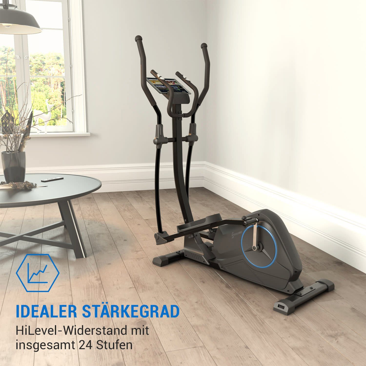 Capital Sports Heimtrainer Helix Air (Set), Heimtrainer Cardio Home Trainer zu hause 120 kg belastbar