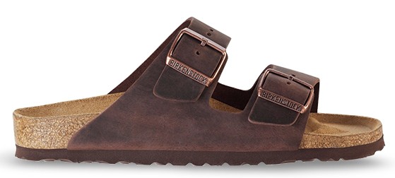BIRKENSTOCK Pantoletten braun Arizona Leder