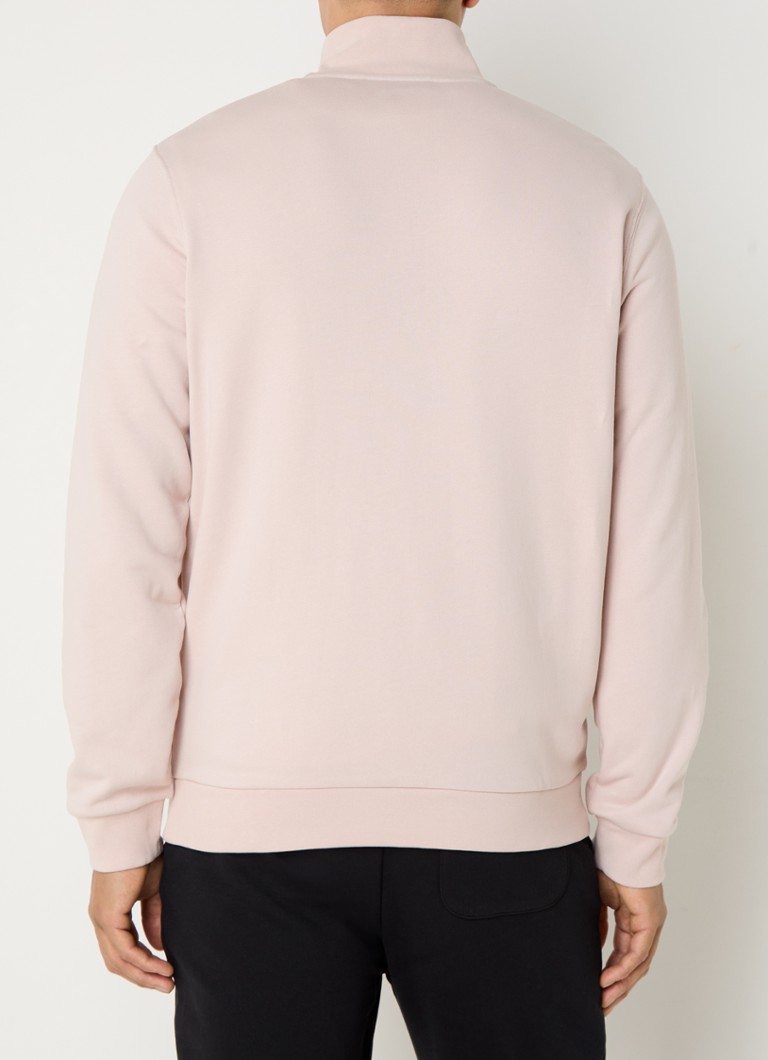 Lyle & Scott Tonal sweater with half zip and logo embroidery