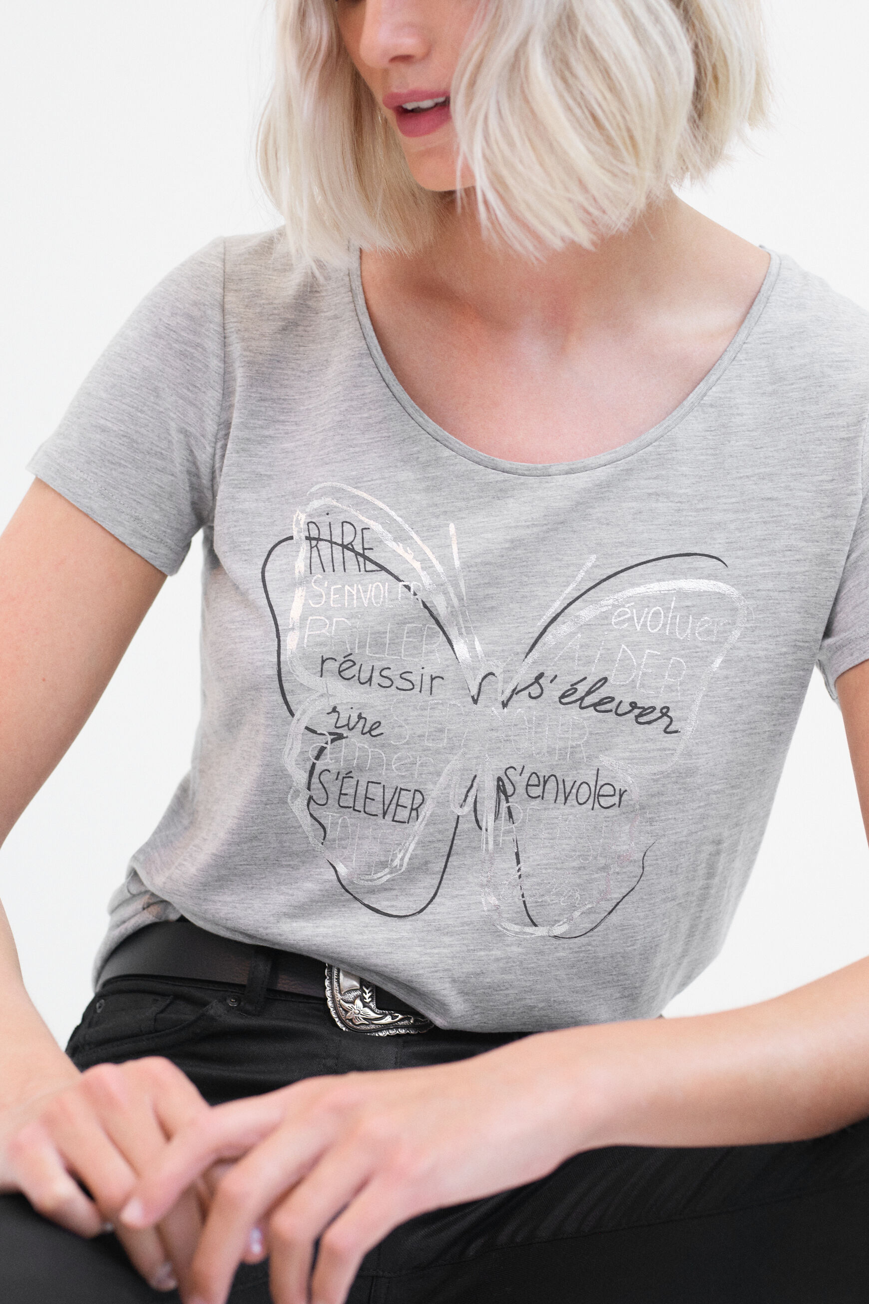 T-shirt Jamelia gris femme