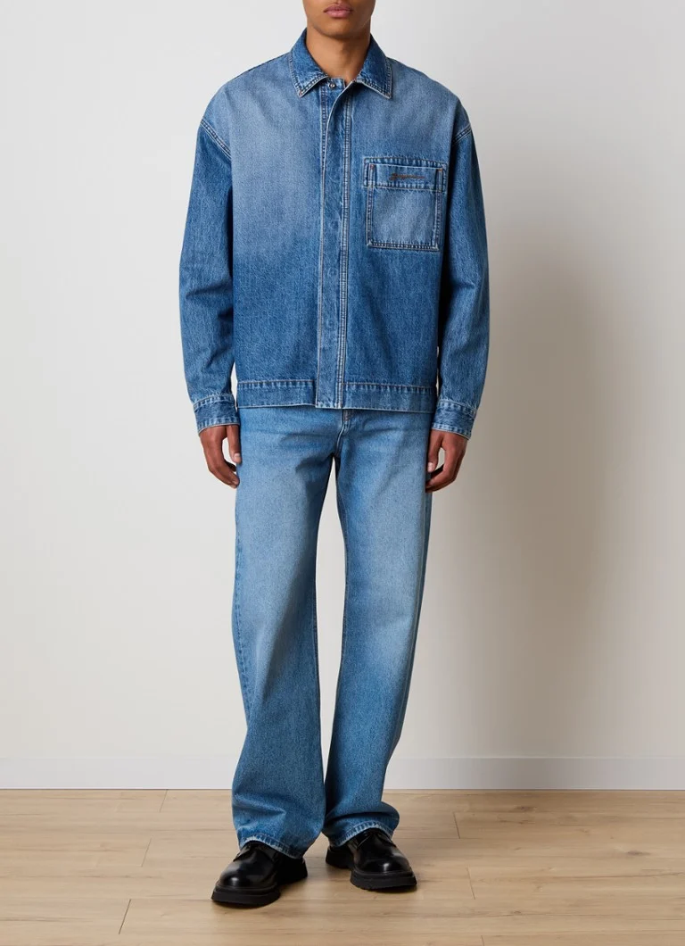 Jachetă din denim Jacquemus cu buzunar la piept