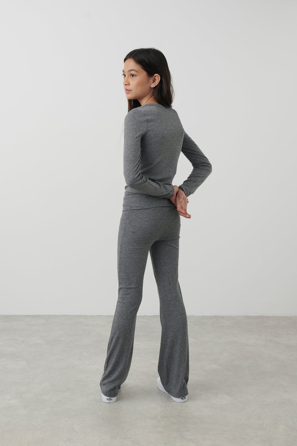 Y low waist yoga rib leggings