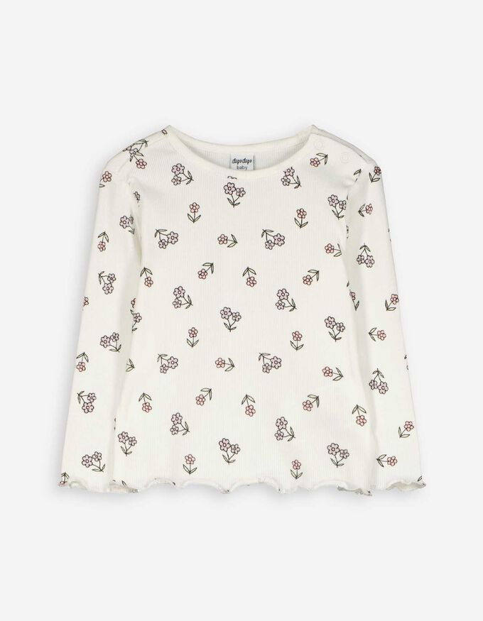 Langarmshirt - Muschelsaum