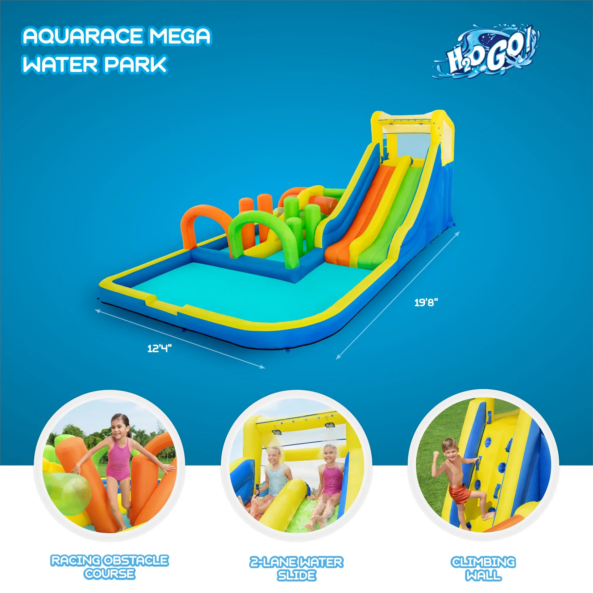 H2OGO! AquaRace Kids Inflatable Water Park