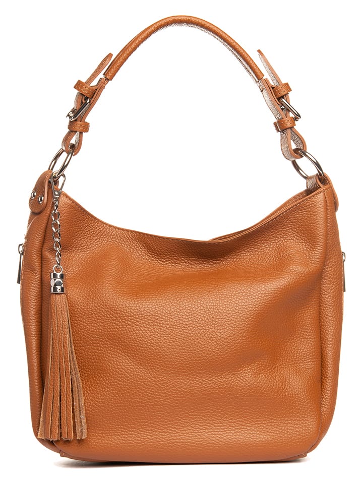 Lia Biassoni Leder-Schultertasche 