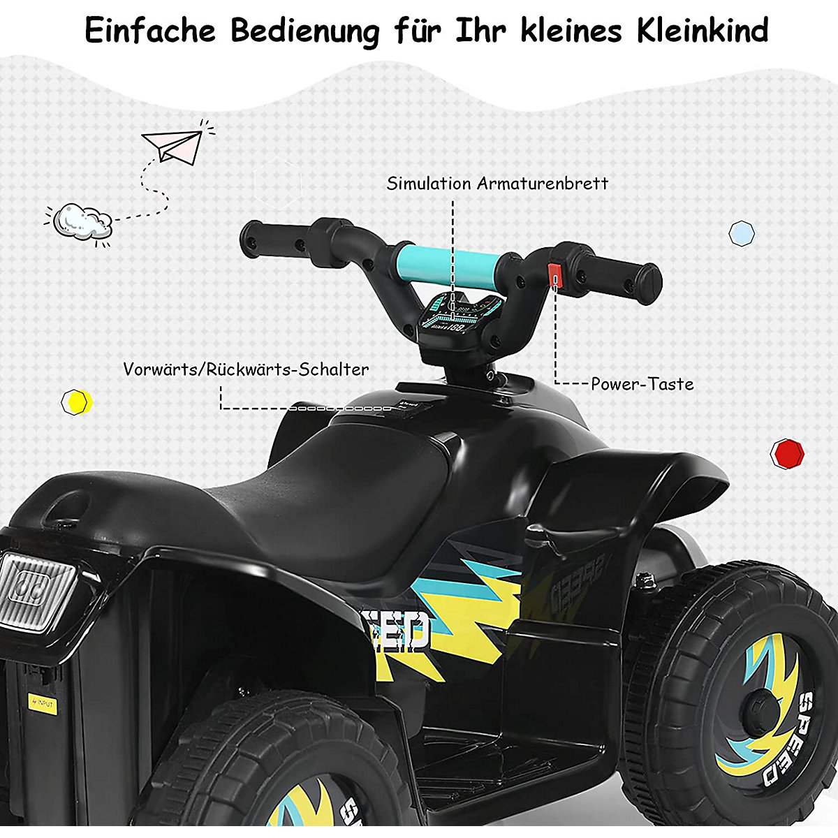 Quad Outdoor Elektrofahrzeug ab 3 Jahre