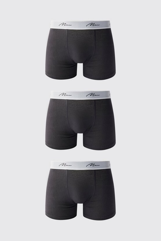 3er-Pack Man Signature Boxershorts