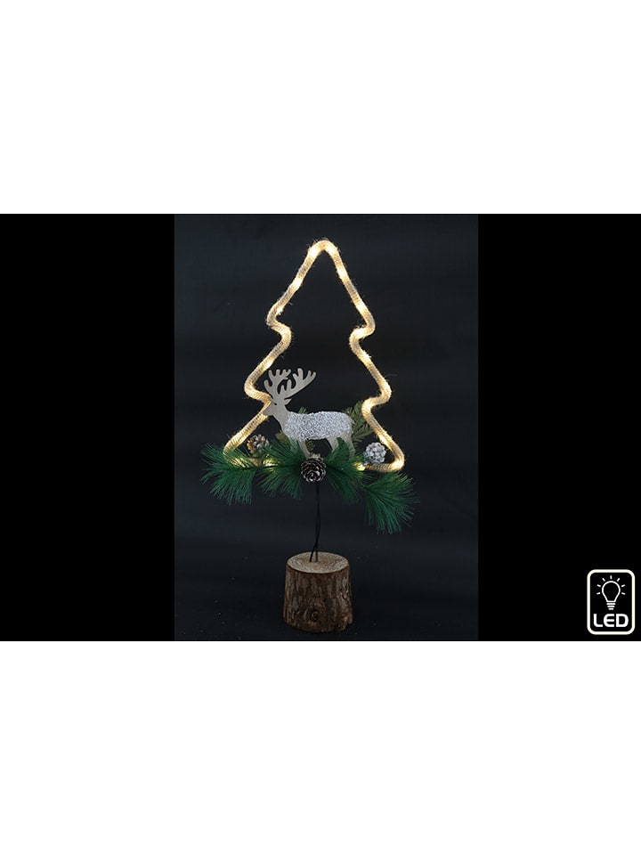 SiL Interiors LED-Dekoleuchte in Grün/ Braun - (B)23 x (H)45 x (T)8 cm günstig kaufen onesize