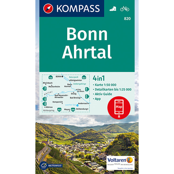 KOKA 820 BONN, AHRTAL - Wanderkarte