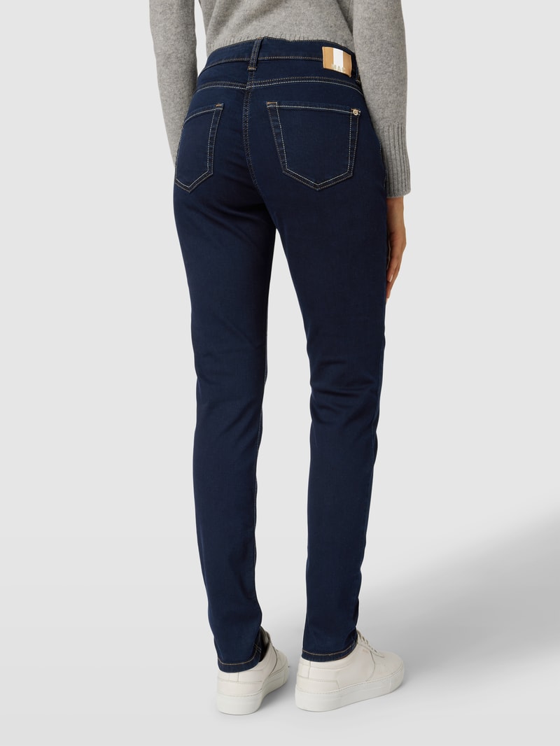 Slim Fit Jeans mit Reißverschlusstasche in marineblau