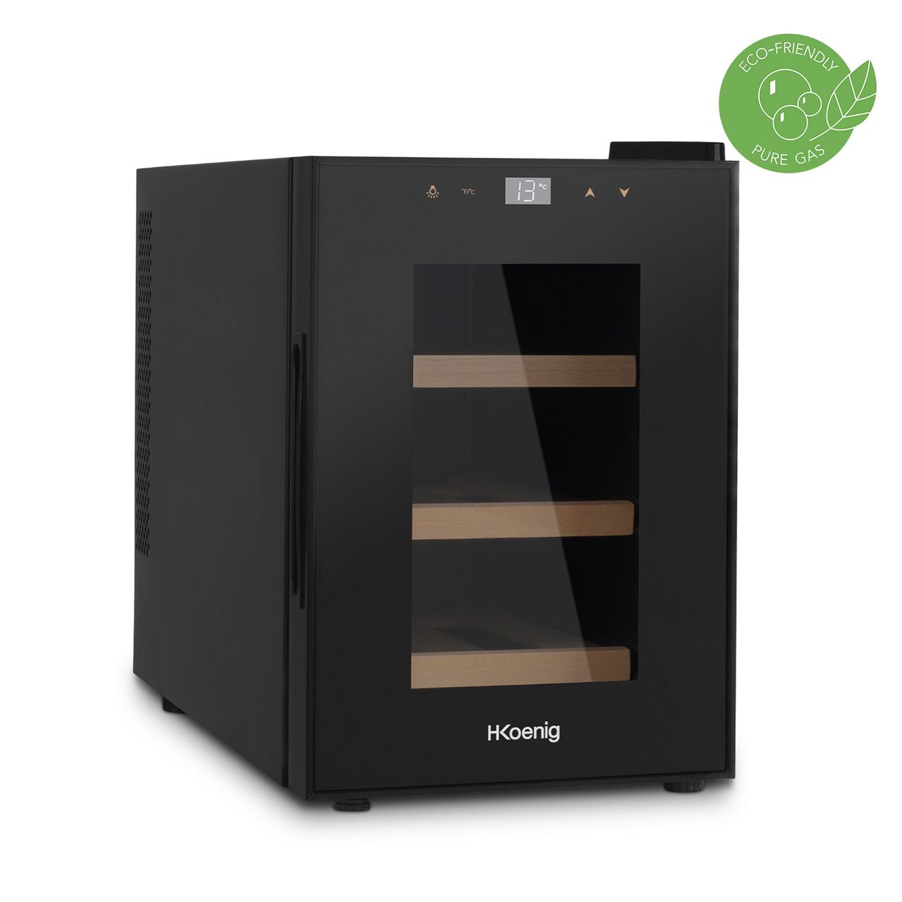 H.Koenig AGE6 Weinkühlschrank / 6 Flaschen / Temperatur von 11°C bis 18°C / LED-Temperaturanzeige