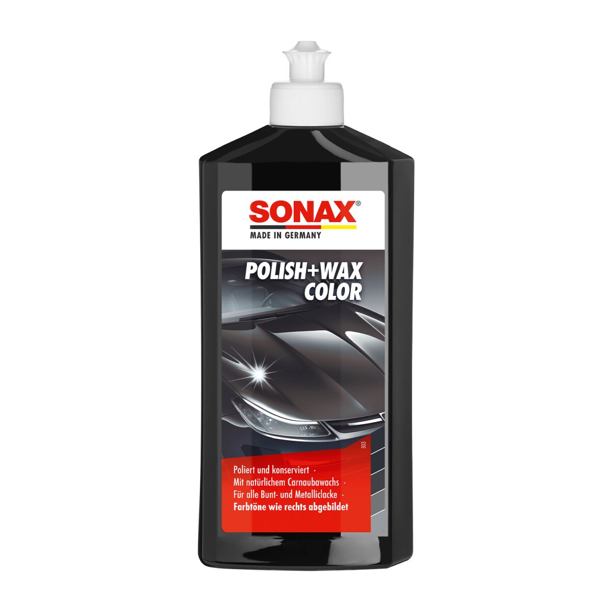 SONAX Polish Wax Color Farbpolitur 500ml schwarz