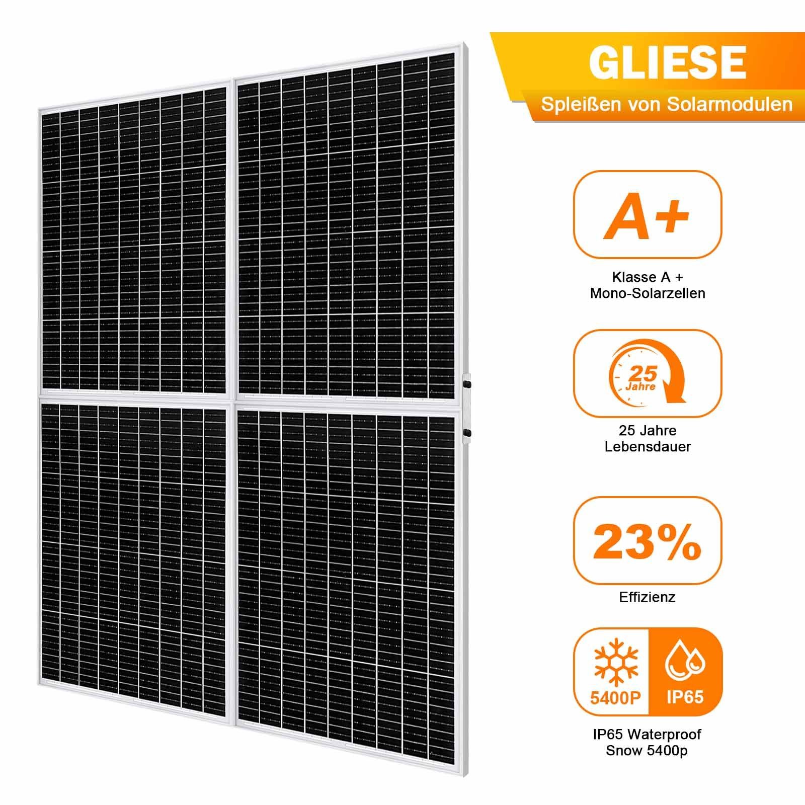 GLIESE Solarmodul Photovoltaik-Panel, Solarmodul, 400w, hoher Wirkungsgrad, 4 Stück, (4-St)