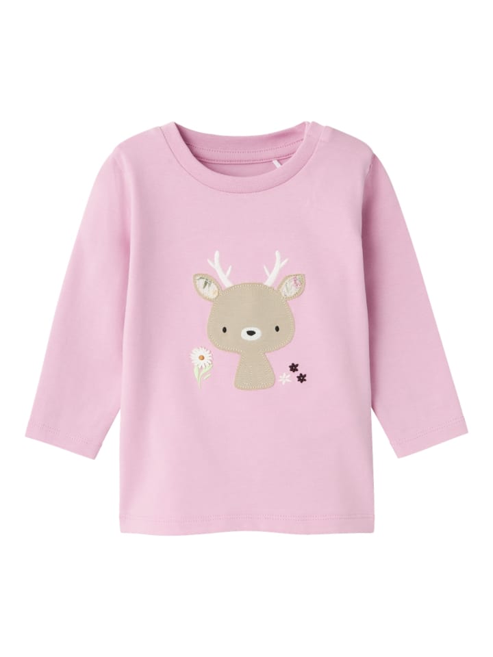 name it Mädchen Longsleeve bestickt in Rosa günstig kaufen