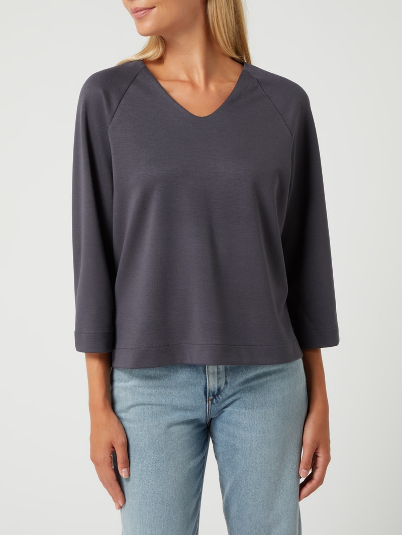 Sweatshirt mit 3/4-Arm in anthrazit