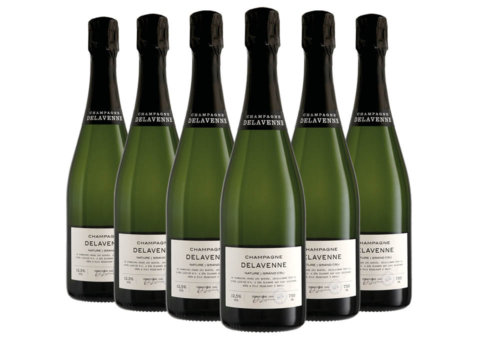 Champagne AOC Grand Cru Bouzy Nature Blanc de Blancs Laurier 6 bouteilles de 0,75 ℓ
