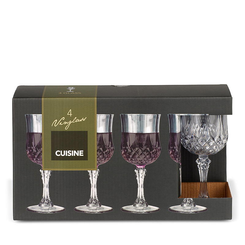 Cuisine Vinglass 4-pk 22 cl plast kristall klar