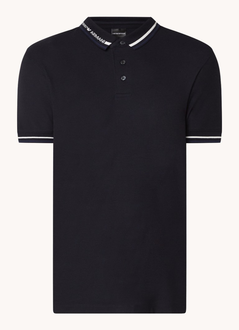 Emporio Armani polo majica regularnog kroja od pamučnog pikea s vezom logotipa
