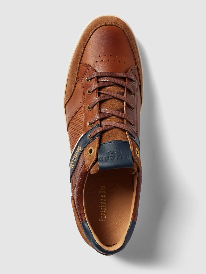 Sneaker mit Label-Details Modell 'VICENZA' in cognac
