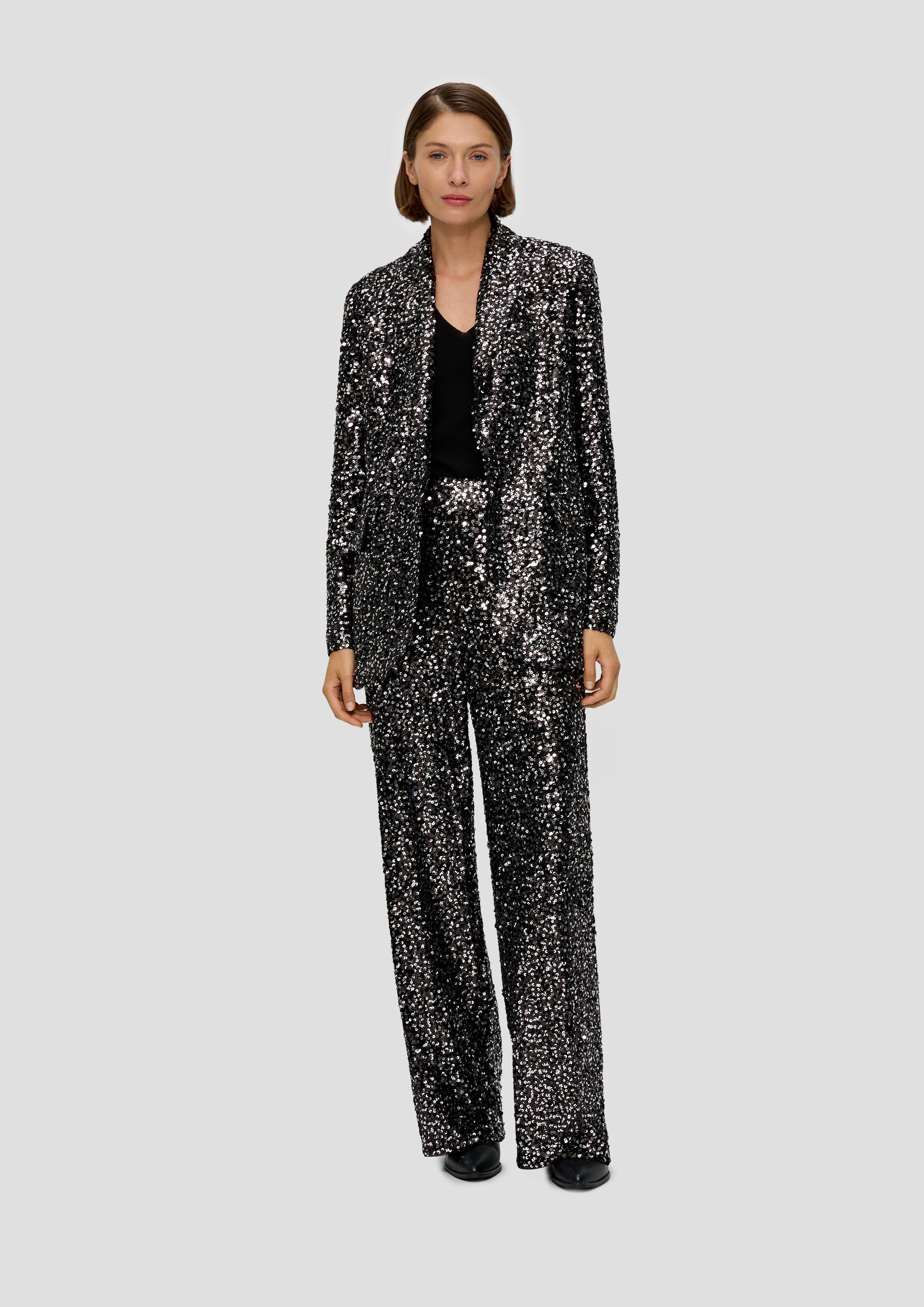 Klassischer Blazer mit Pailletten  2136837-9999