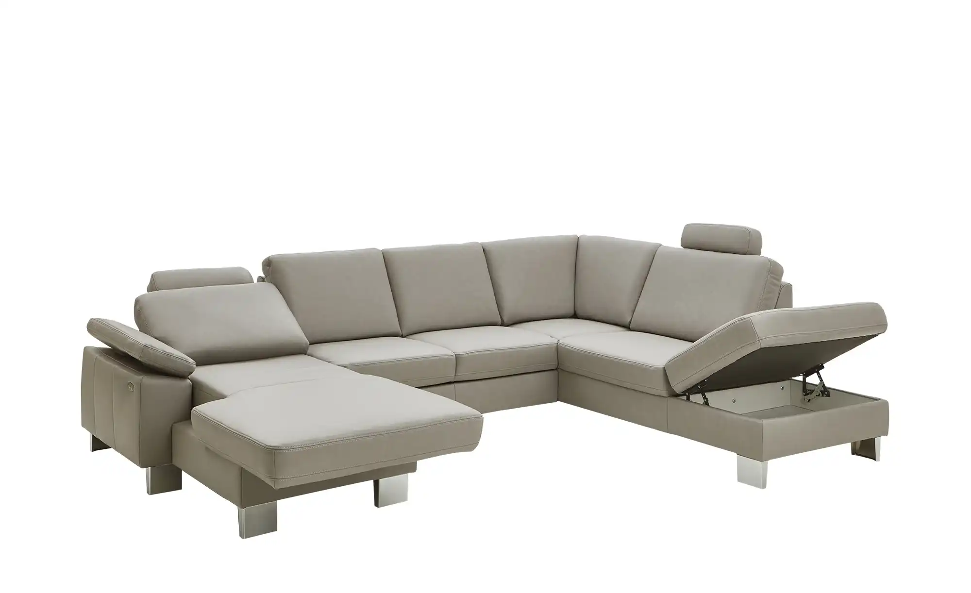 Kollektion Kraft Wohnlandschaft mit Sitz- und Rückenbezug aus Echtleder Samu-L