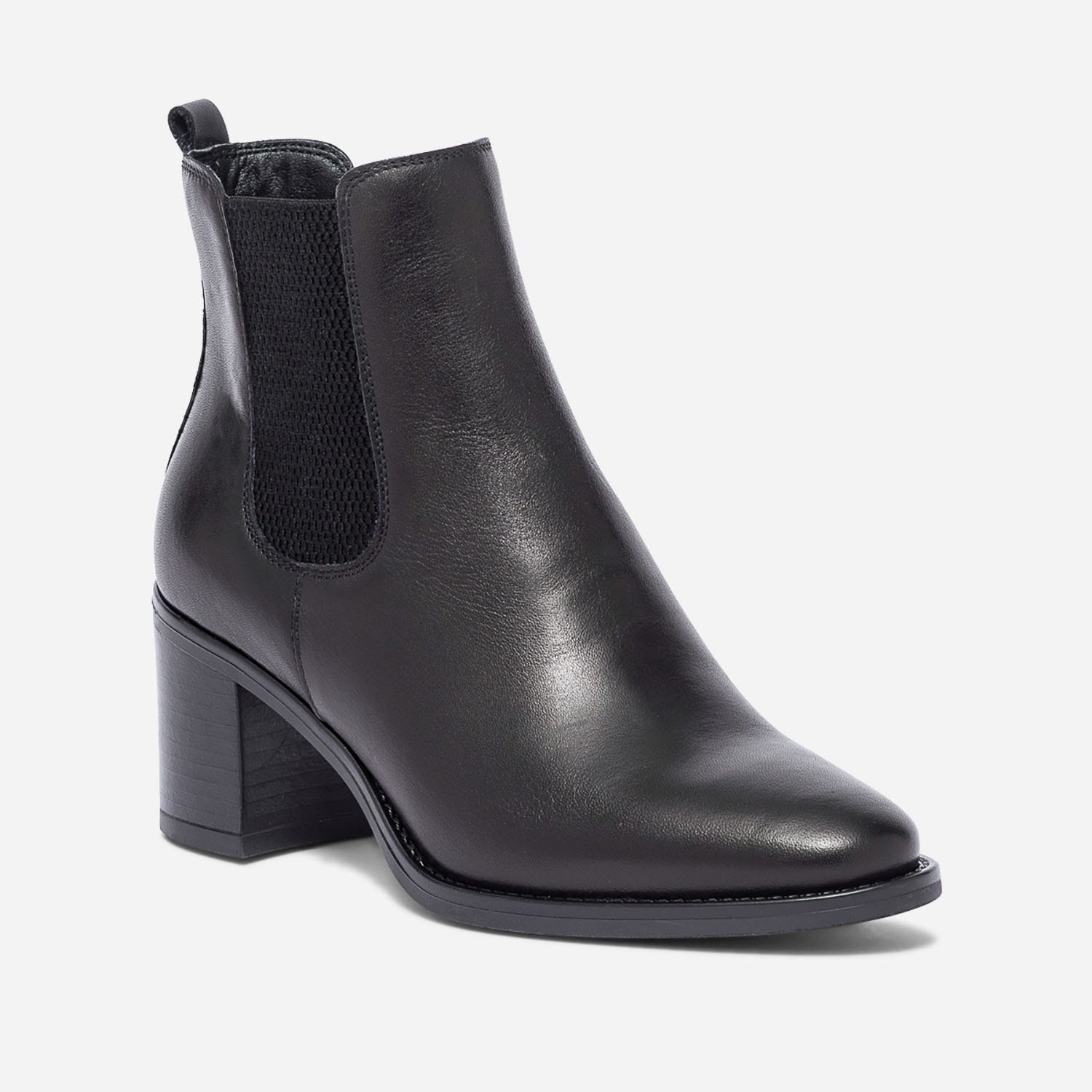 Chelsea boots noir en cuir éco-conçu