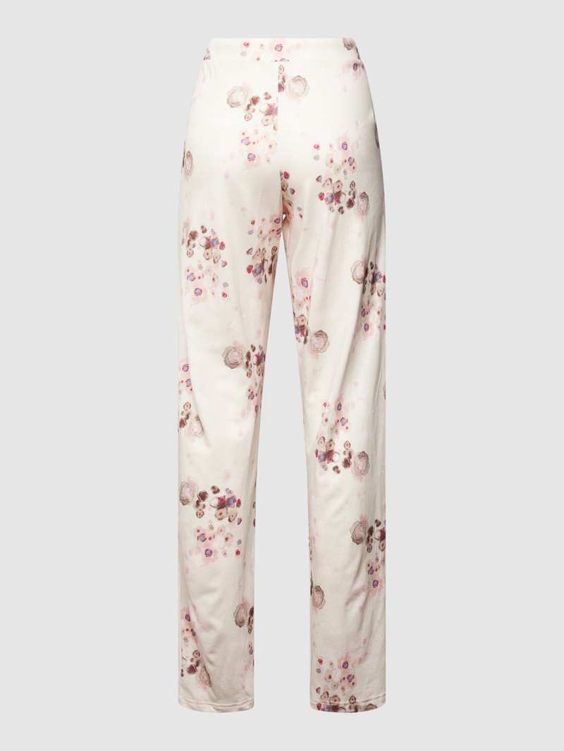 Pyjama-Hose mit Allover-Print in hellrosa