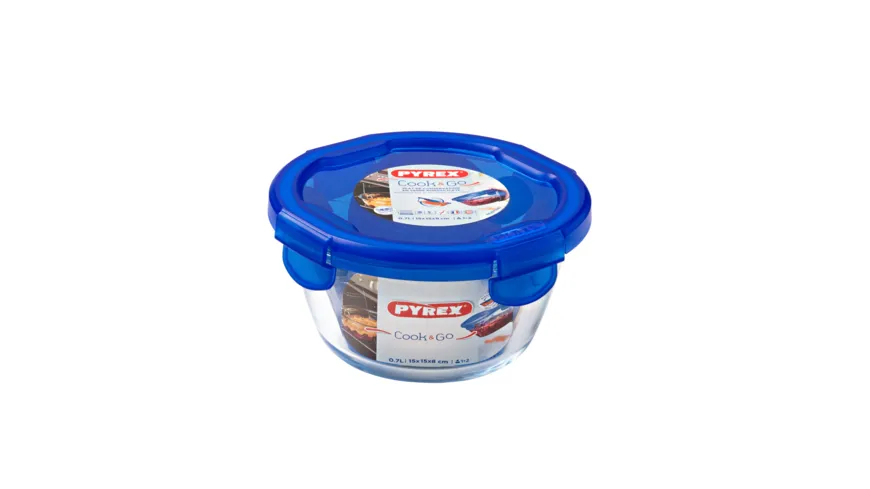 PYREX Cook & Go Mehrzweckform mit Deckel 0,7 l rund