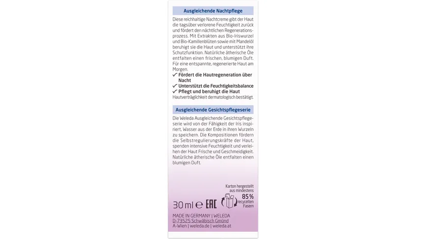 WELEDA IRIS Ausgleichende Nachtpflege 30 ml