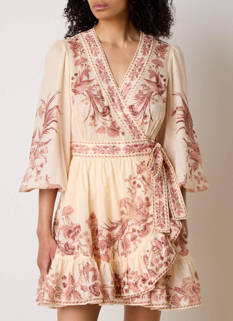 Zimmermann Waverly mini wrap dress with floral print