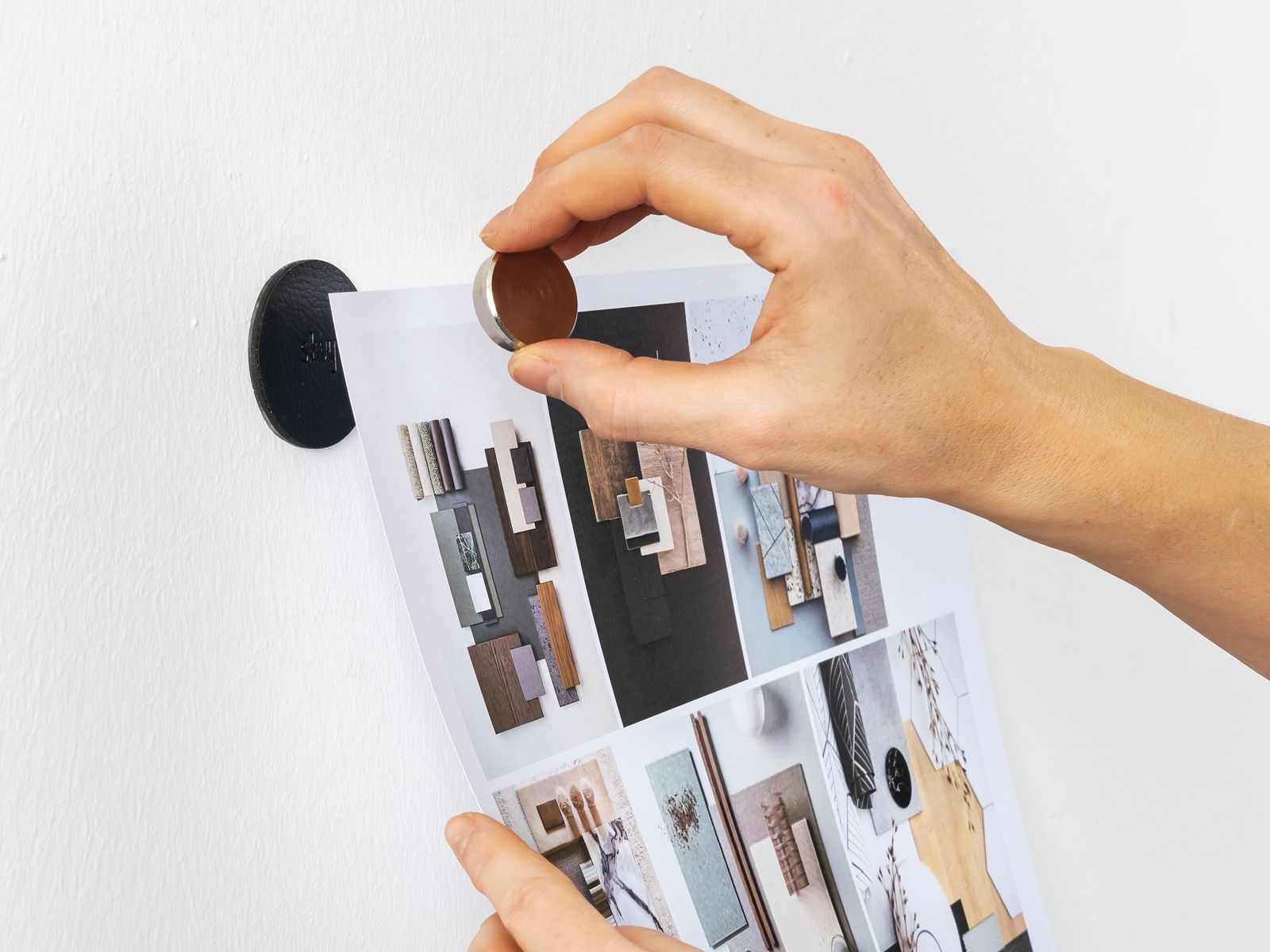 Silwy Smart 2er Set Magnet-Pins inkl. schwarzes Metall-Nano-Gel-Pads